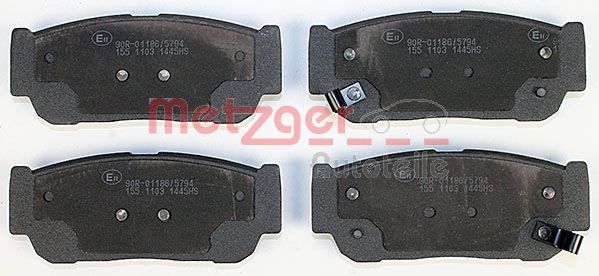 METZGER 1170557 Bremsbelagsatz, Scheibenbremse